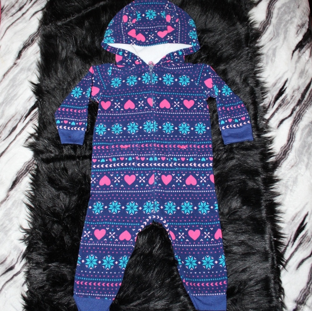 SOFT PAJAMA ZIP UP ONSIE WITH HOOD